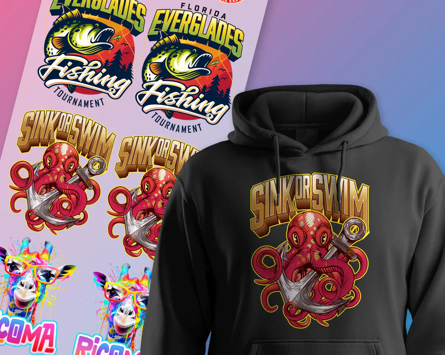 Impresiones vibrantes y transferencias listas para usar